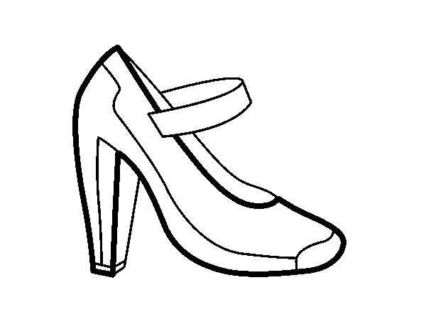 Lounge shoe coloring page