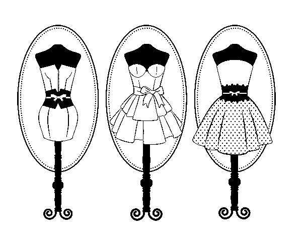 Mannequins coloring page