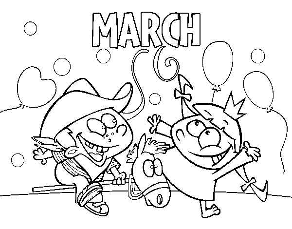 March coloring page