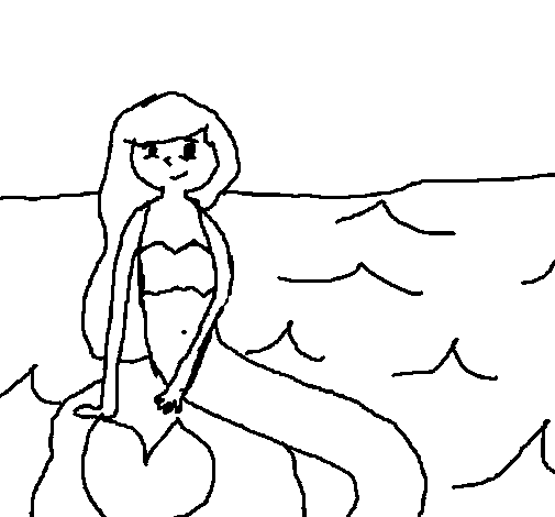 Mermaid III coloring page