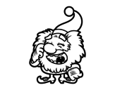Mini Santa Claus laughing coloring page