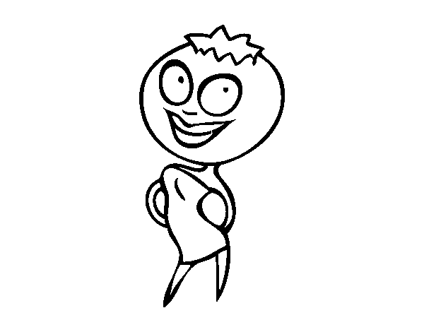 Miss onion coloring page