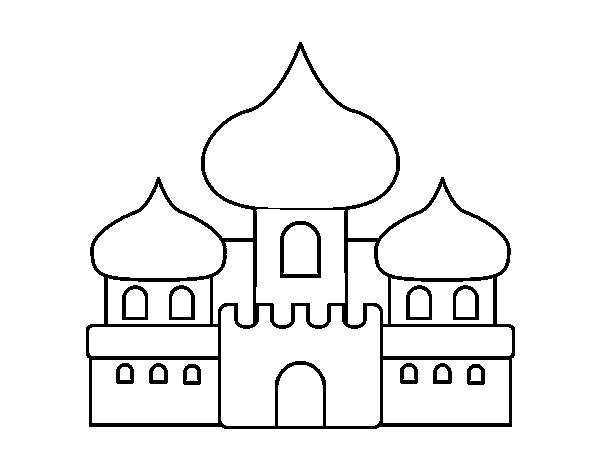 Moorish castle coloring page