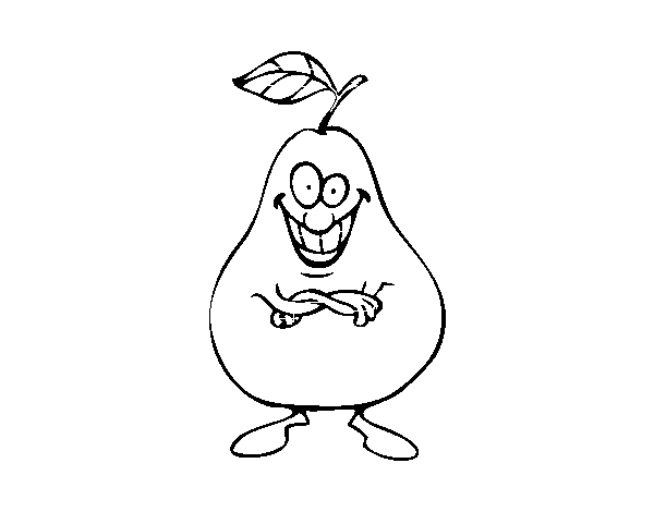 Mr. pear coloring page