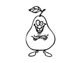 Mr. pear coloring page