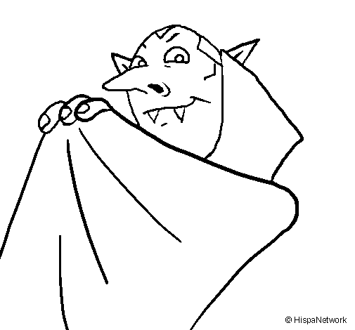 Mysterious vampire coloring page