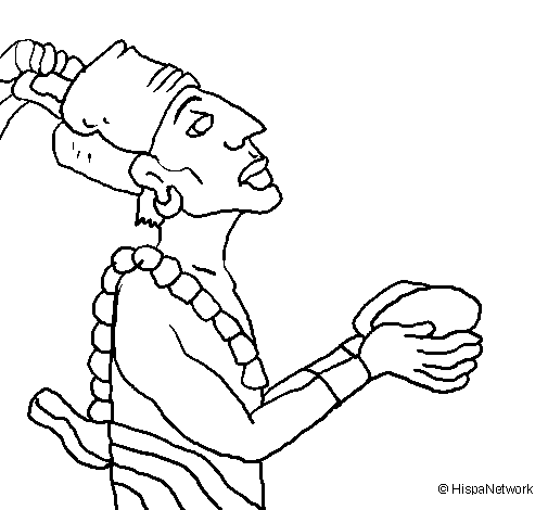 Offering to the gods coloring page