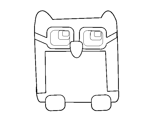 Owl with glasses coloring page