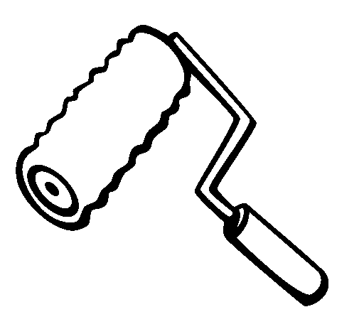 Paint roller coloring page