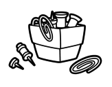 Paper clip holder coloring page