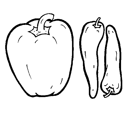 Peppers coloring page