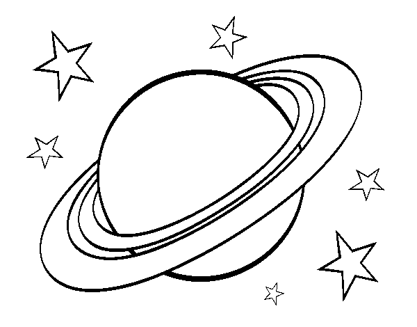 Planetary ring coloring page