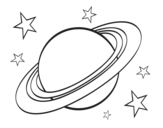 Planetary ring coloring page