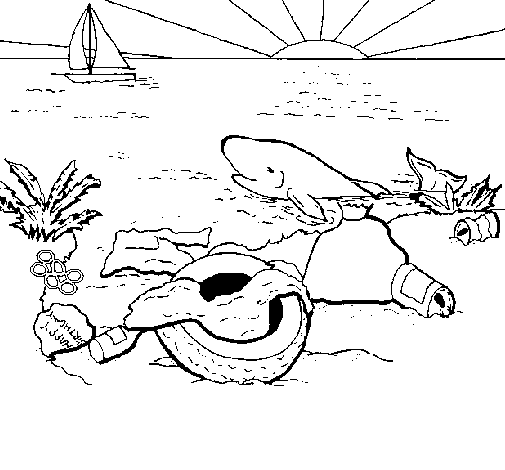 Polluted Earth coloring page
