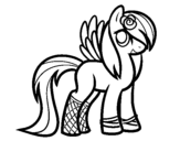 Pony with wings coloring page