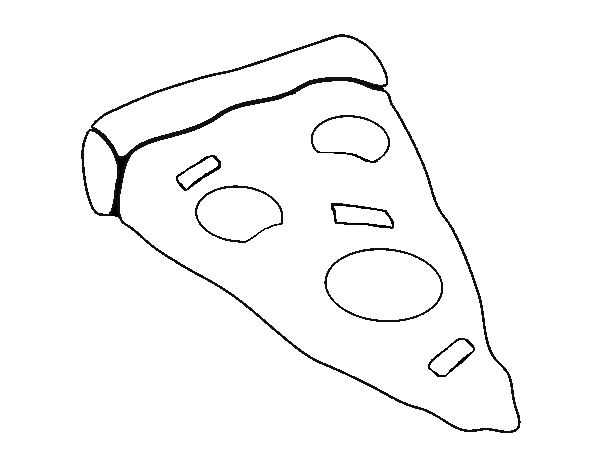 Portion pizza coloring page