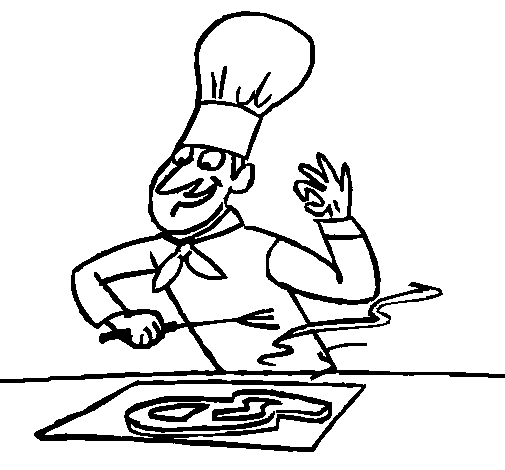 Prepared kitchen coloring page