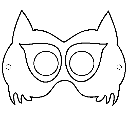 Raccoon mask coloring page