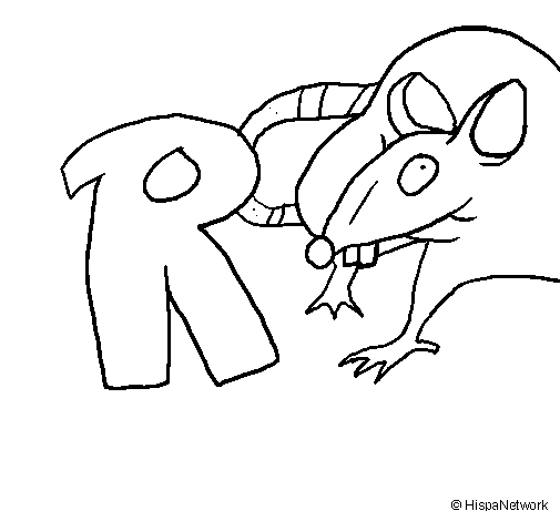 Rat coloring page