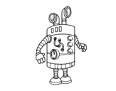 Robot periscope coloring page