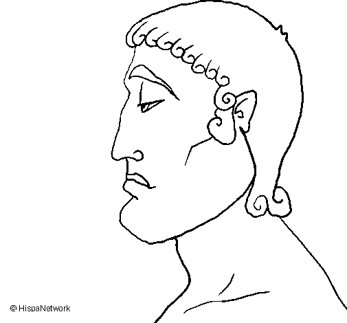 Roman youth coloring page