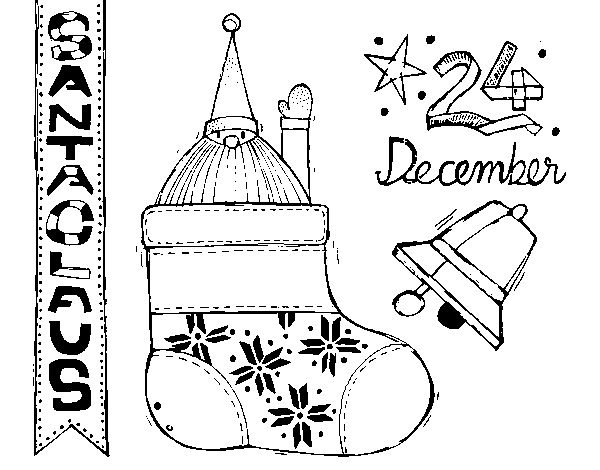 Santa Claus Collage coloring page