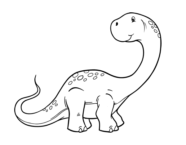 Sauropod dinosaur coloring page 