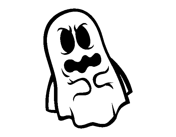 Scaried Ghost coloring page