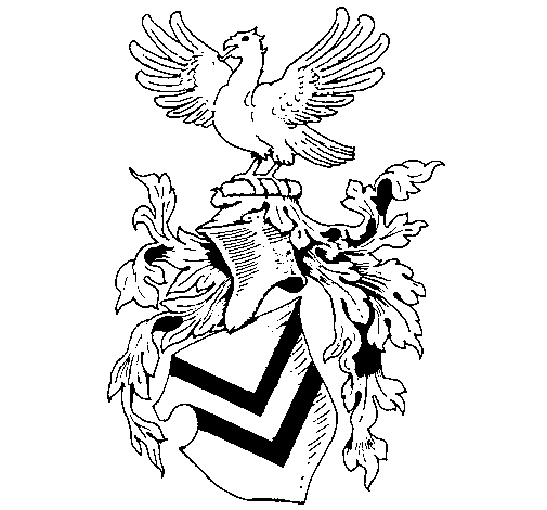 Shield with weapons and eagle  coloring page