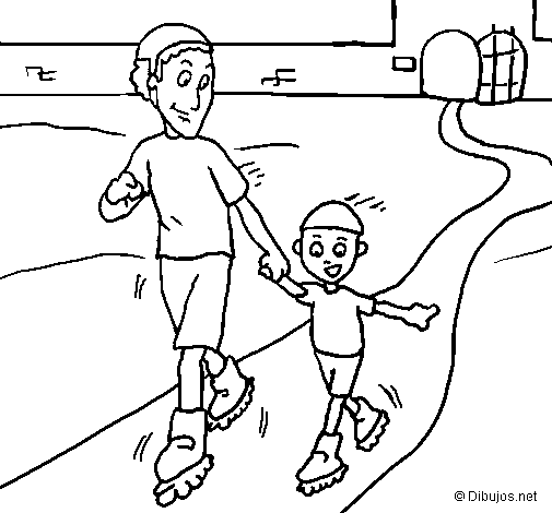 Skate coloring page
