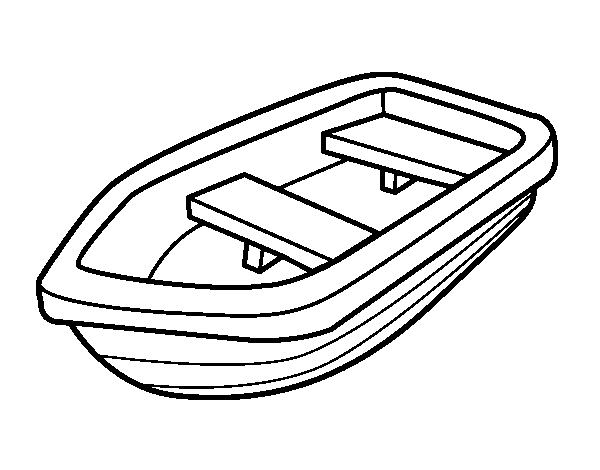 Small boat coloring page