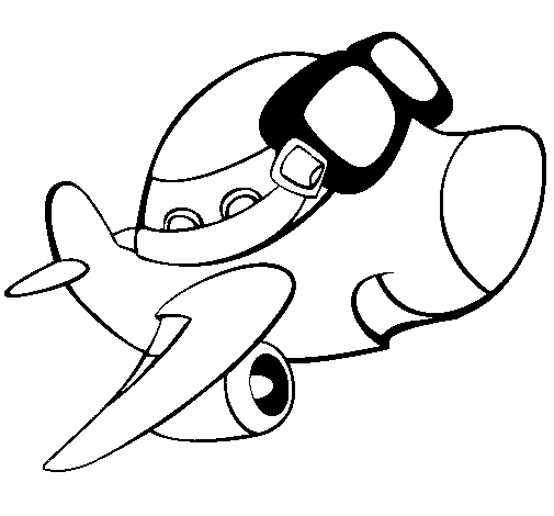 Small plane II coloring page