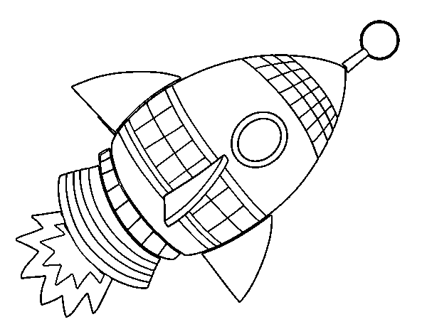 Space Rocket coloring page