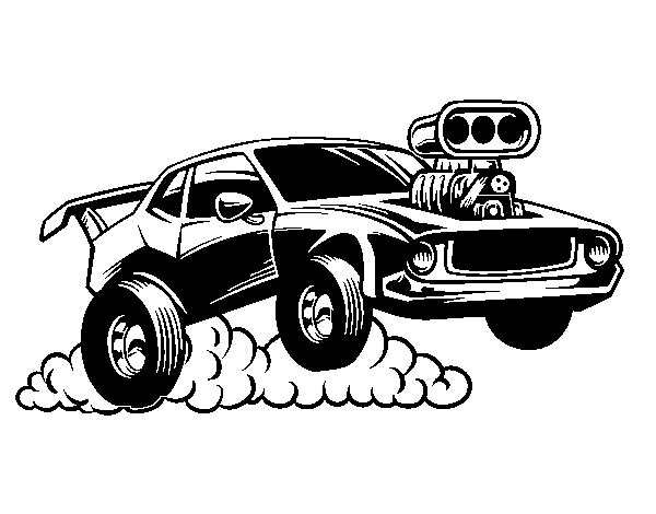 Sport muscle car coloring page