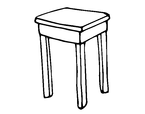 Stool coloring page
