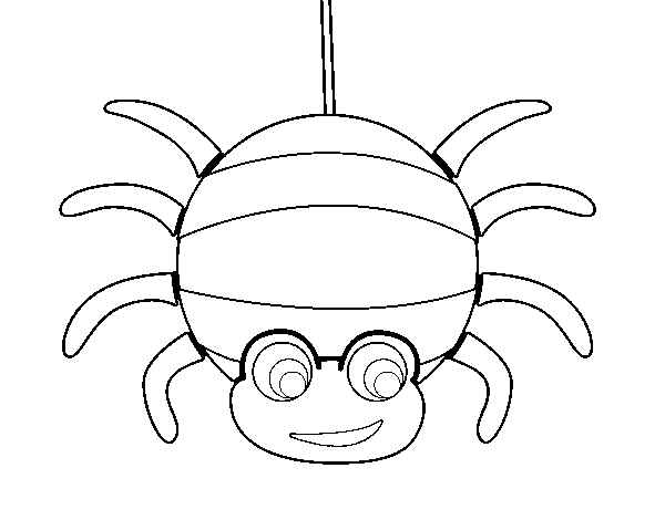 Striped Spider coloring page