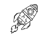Supersonic rocket coloring page