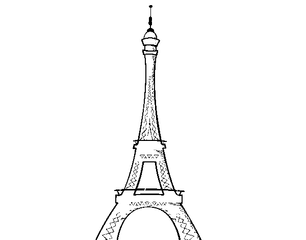 The Eiffel Tower coloring page