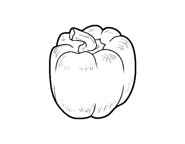 The red pepper coloring page
