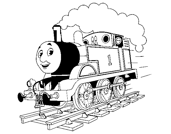 Thomas the blue engine coloring page