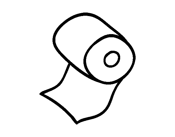 Toilet paper coloring page