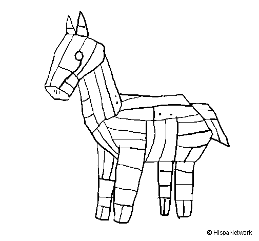 Trojan horse coloring page