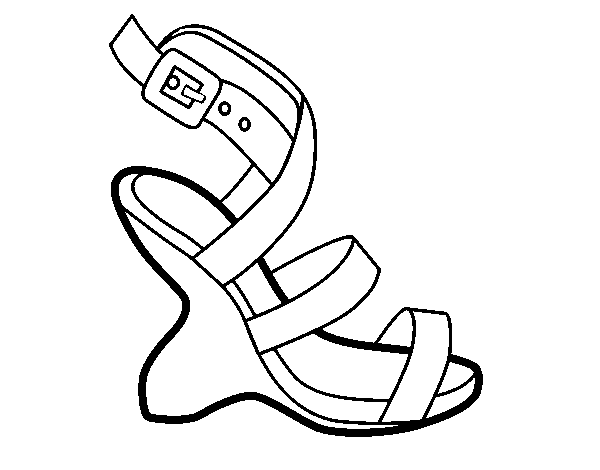 Uncovered heel design coloring page