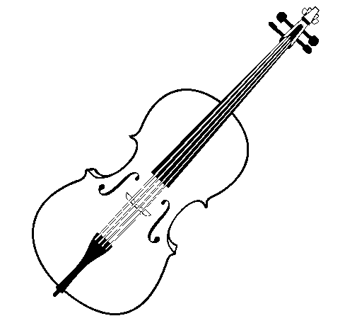 Violin coloring page