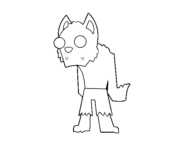 Werewolf - zombie coloring page