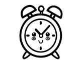Wind up alarm clock coloring page