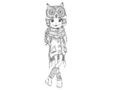 Winter fashion girl coloring page
