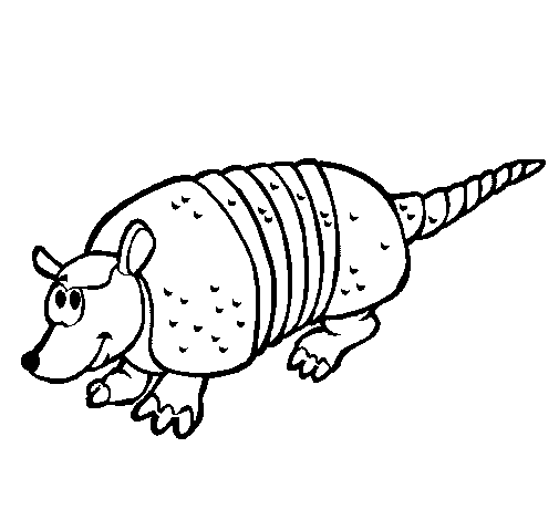 Coloring page Armadillo painted bygabi