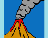 Coloring page Volcano painted bysophie